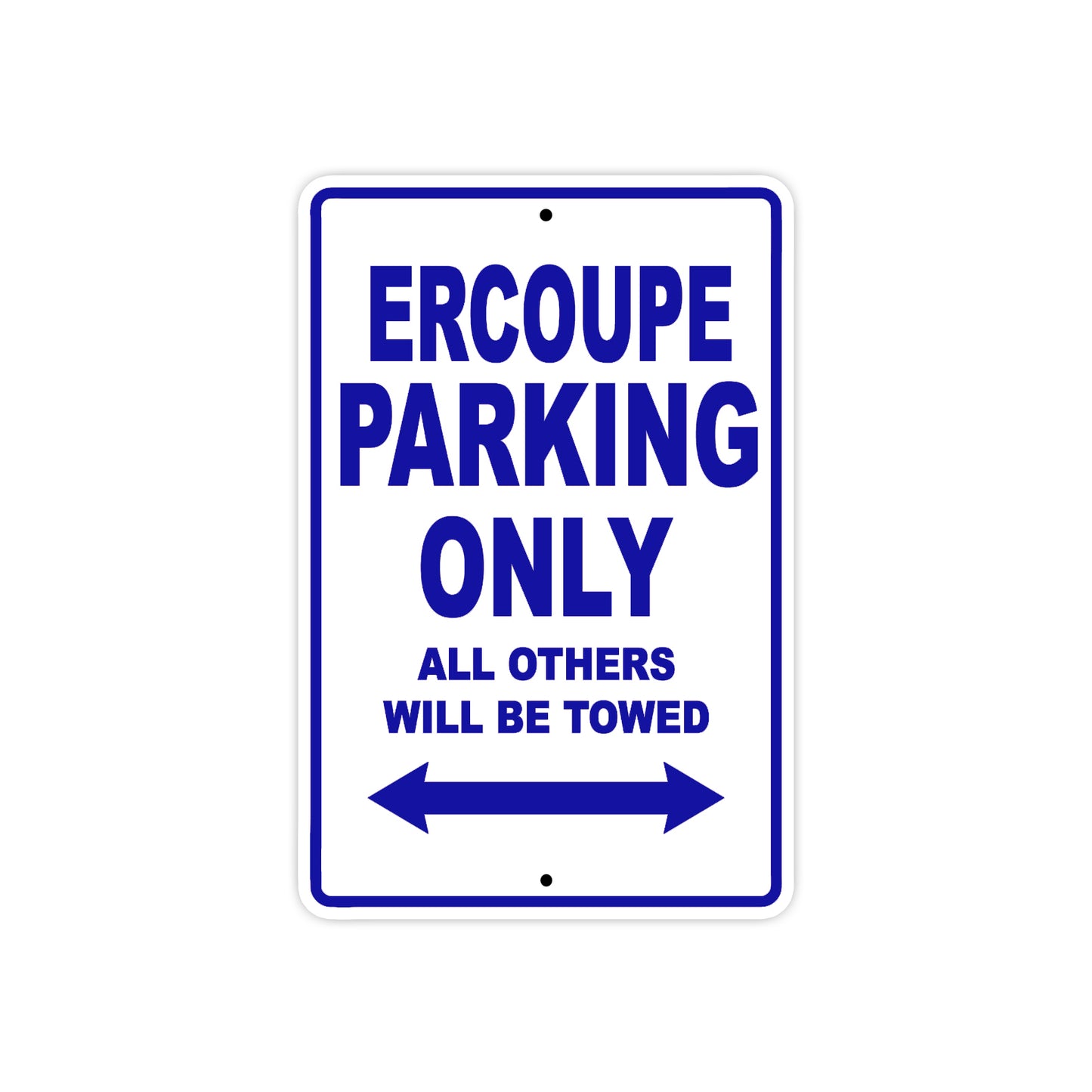 Ercoupe Parking Only All Others Will Be Towed Sea Ocean Beach Lake Boat Aluminum Metal Sign Plate