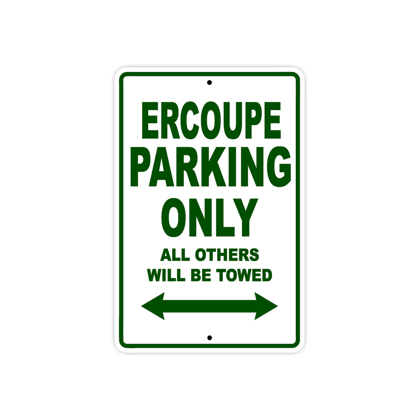 Ercoupe Parking Only All Others Will Be Towed Sea Ocean Beach Lake Boat Aluminum Metal Sign Plate