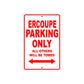 Ercoupe Parking Only All Others Will Be Towed Sea Ocean Beach Lake Boat Aluminum Metal Sign Plate