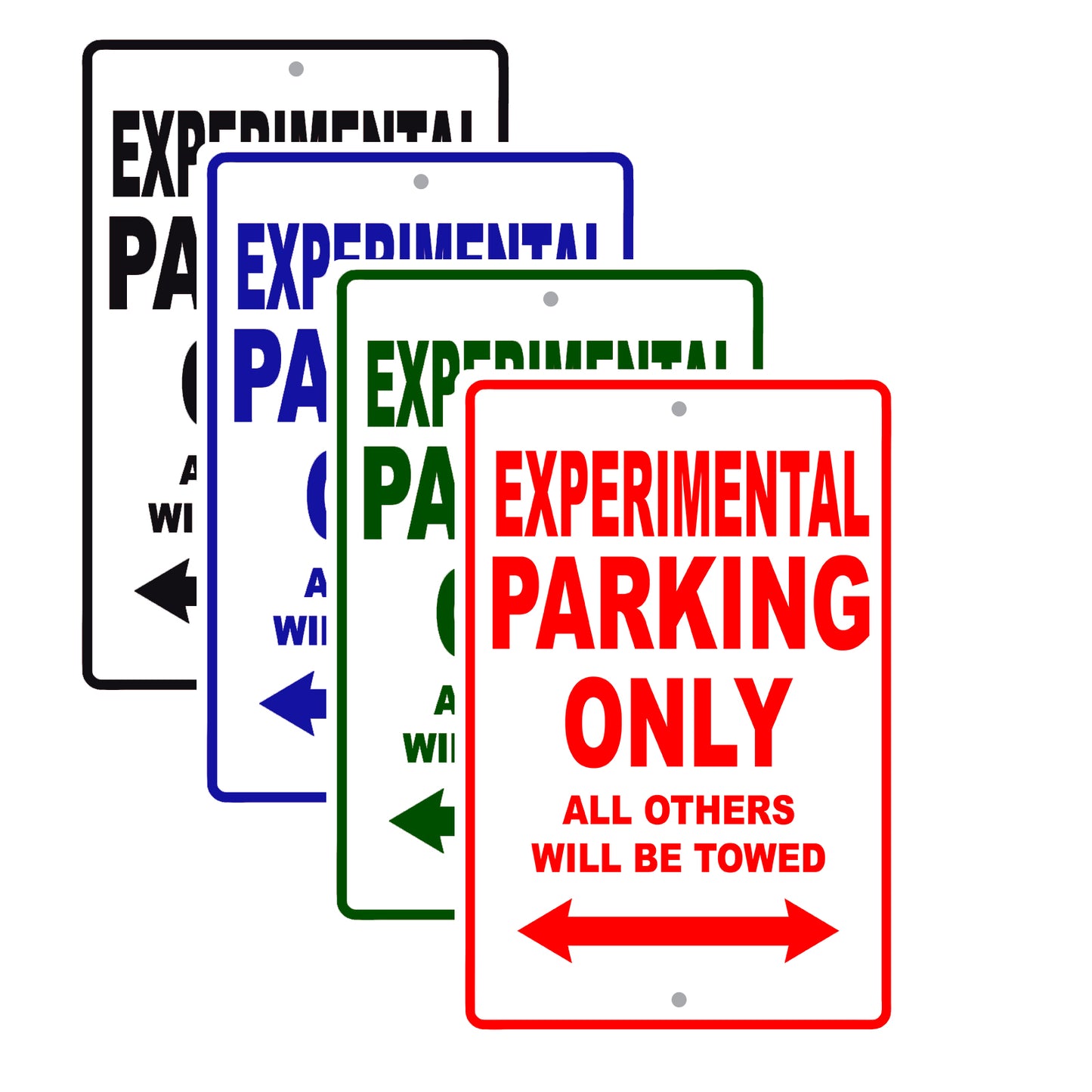 Experimental Parking Only All Others Will Be Towed Sea Ocean Beach Lake Boat Aluminum Metal Sign Plate