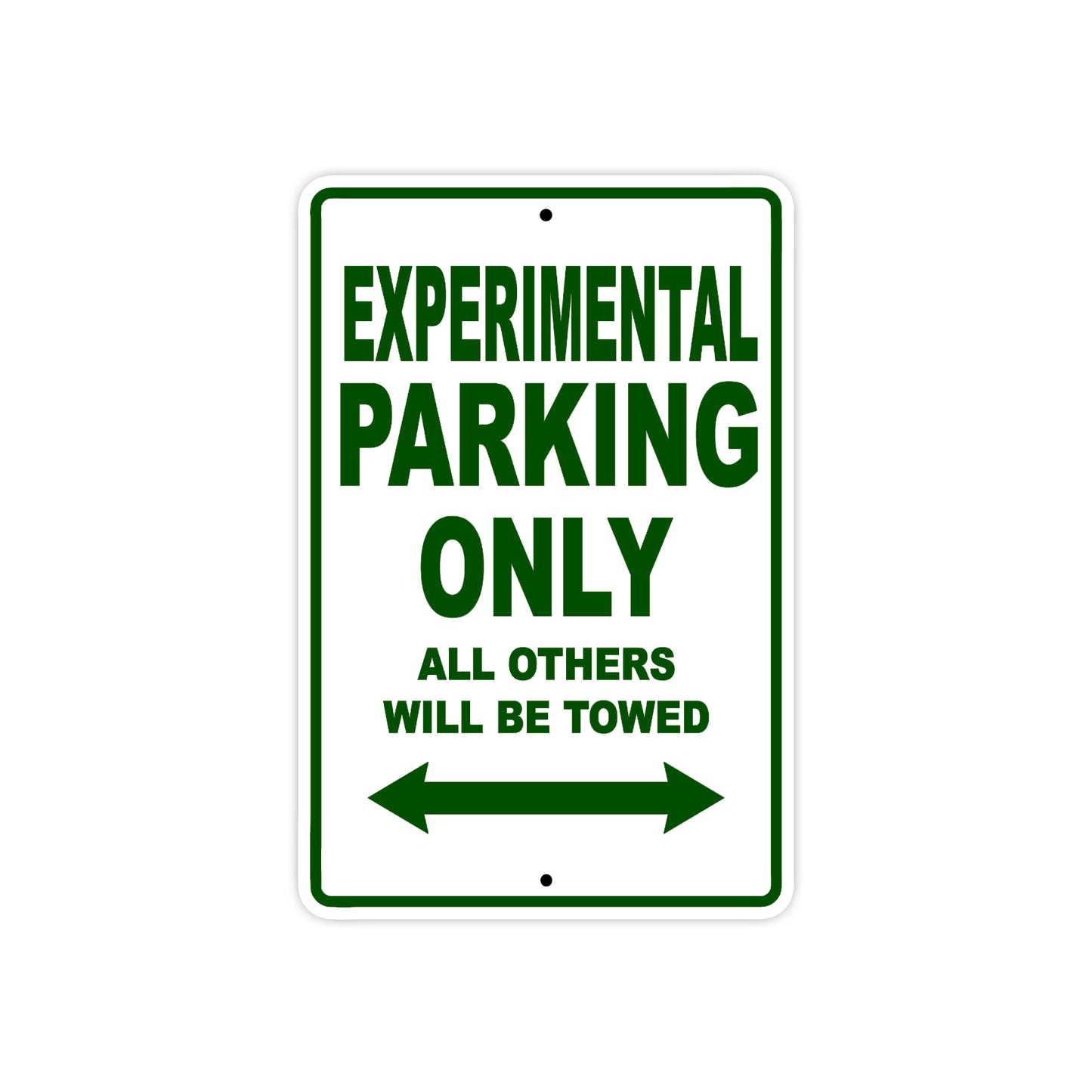Experimental Parking Only All Others Will Be Towed Sea Ocean Beach Lake Boat Aluminum Metal Sign Plate