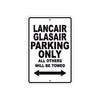 Lancair Glasair Parking Only All Others Will Be Towed Sea Ocean Beach Lancair Glasair Boat Aluminum Metal Sign Plate