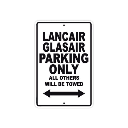 Lancair Glasair Parking Only All Others Will Be Towed Sea Ocean Beach Lancair Glasair Boat Aluminum Metal Sign Plate