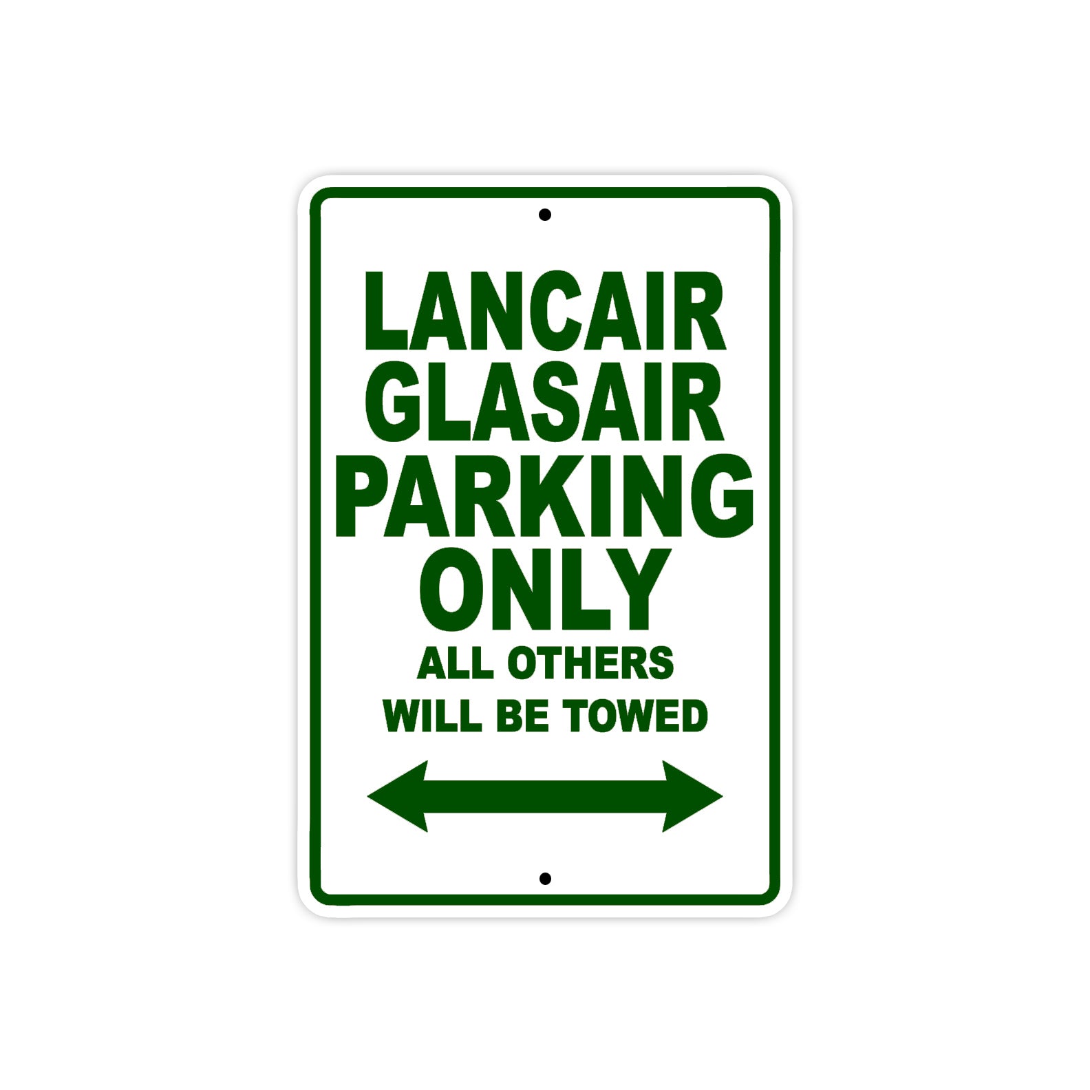 Lancair Glasair Parking Only All Others Will Be Towed Sea Ocean Beach Lancair Glasair Boat Aluminum Metal Sign Plate