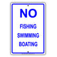 No Fishing Swimming Boating Outdoor Restriction Surveillance Private Property Notice Aluminum Metal Sign Plate