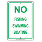 No Fishing Swimming Boating Outdoor Restriction Surveillance Private Property Notice Aluminum Metal Sign Plate