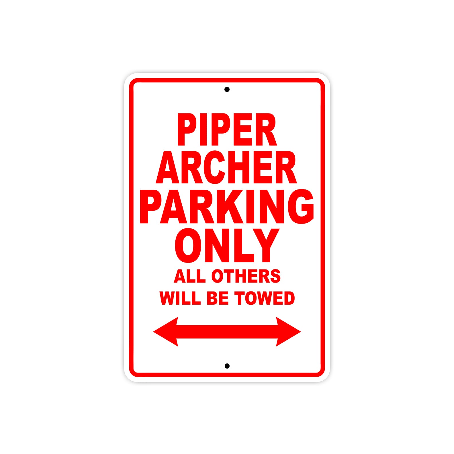 Piper Archer Parking Only All Others Will Be Towed Sea Ocean Beach Luscombe Boat Aluminum Metal Sign Plate