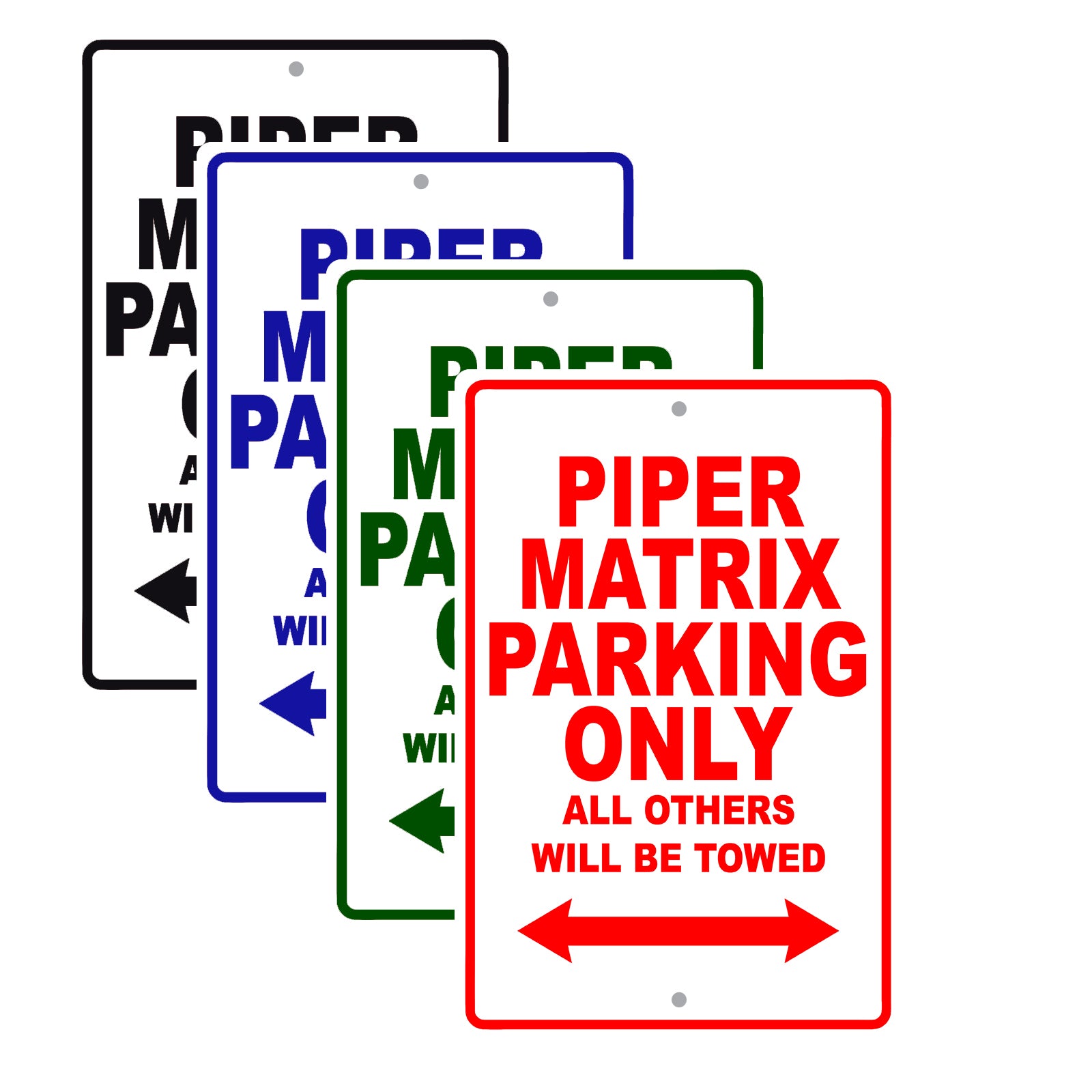 Piper Matrix Parking Only All Others Will Be Towed Sea Ocean Beach Luscombe Boat Aluminum Metal Sign Plate