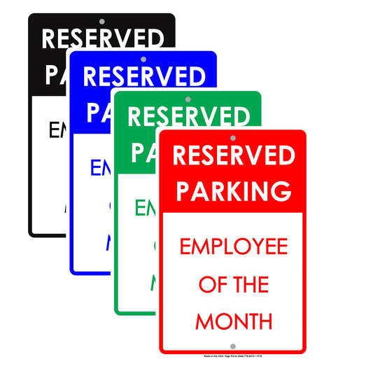 Reserved Parking Employee Of The Month Retail Restaurant Office Shopping Mall Novelty Aluminum Metal Sign Plate