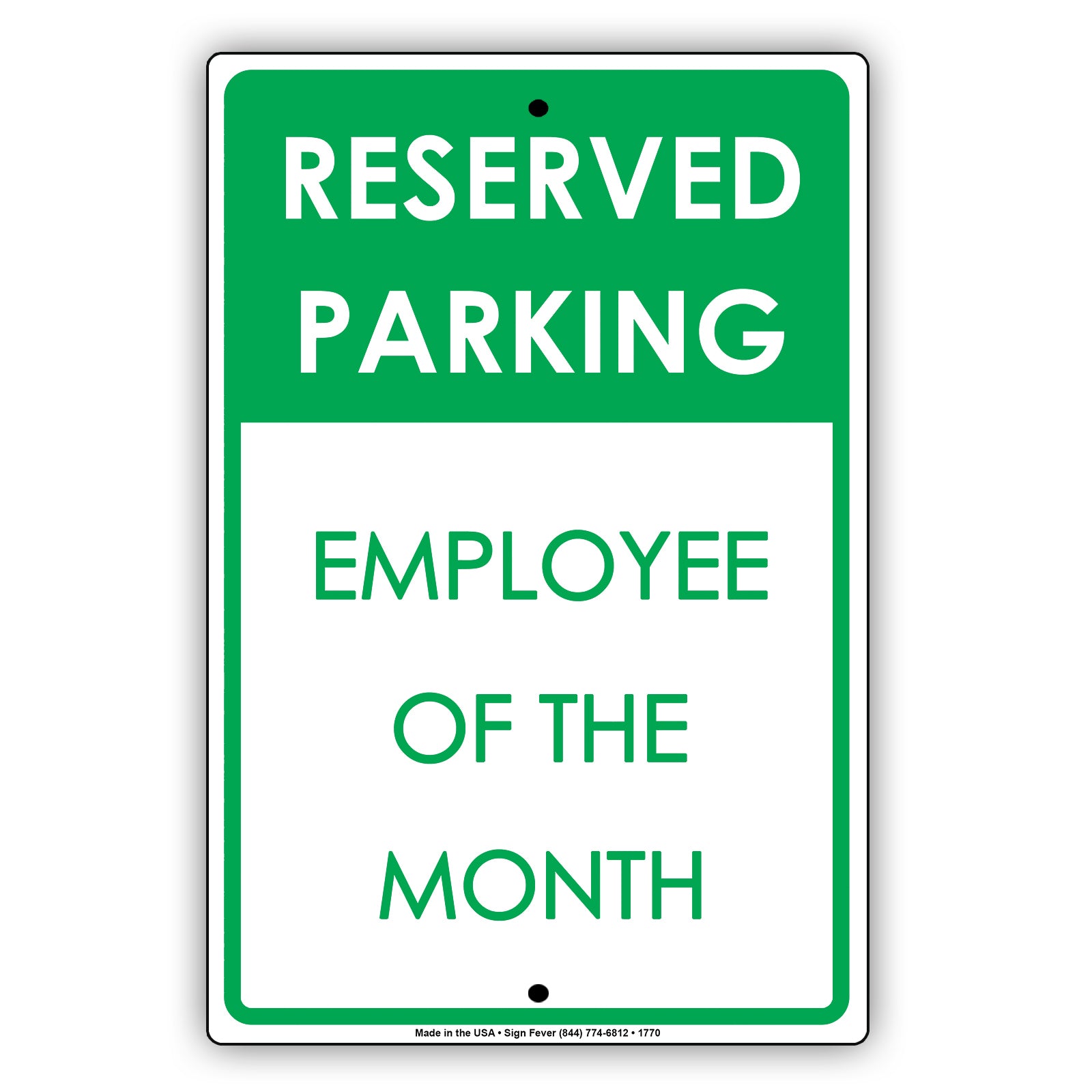 Reserved Parking Employee Of The Month Retail Restaurant Office Shopping Mall Novelty Aluminum Metal Sign Plate