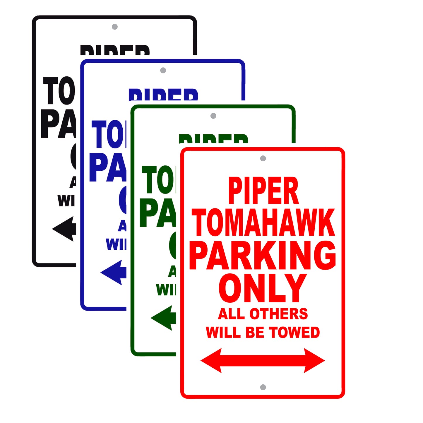 Piper Tomahawk Parking Only All Others Will Be Towed Sea Ocean Beach Luscombe Boat Aluminum Metal Sign Plate