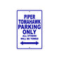 Piper Tomahawk Parking Only All Others Will Be Towed Sea Ocean Beach Luscombe Boat Aluminum Metal Sign Plate