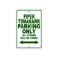 Piper Tomahawk Parking Only All Others Will Be Towed Sea Ocean Beach Luscombe Boat Aluminum Metal Sign Plate