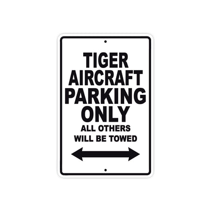 Tiger Aircraft Parking Only All Others Will Be Towed Sea Ocean Beach Luscombe Boat Aluminum Metal Sign Plate