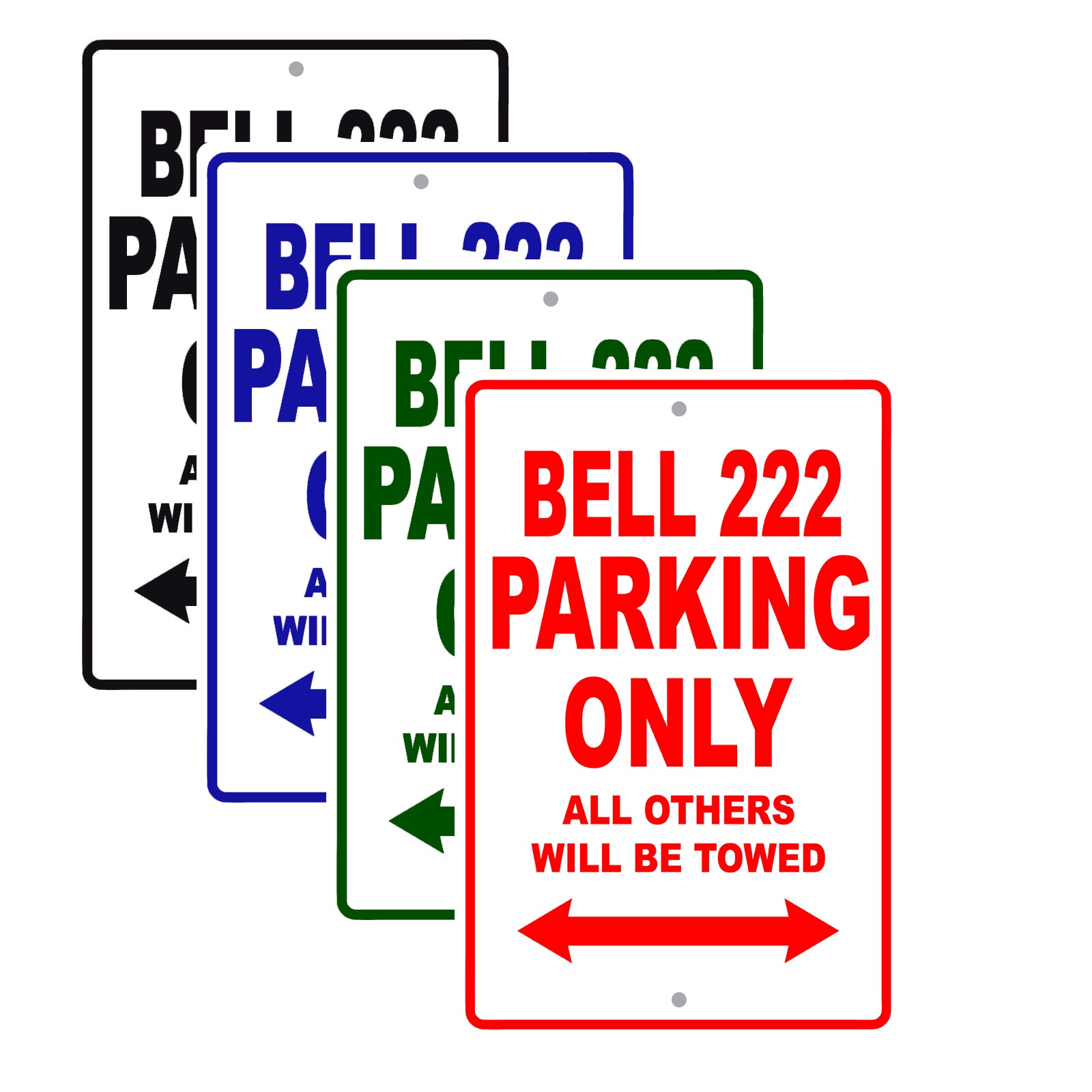 Bell 222 Parking Only All Others Will Be Towed Sea Ocean Beach Luscombe Boat Aluminum Metal Sign Plate