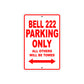 Bell 222 Parking Only All Others Will Be Towed Sea Ocean Beach Luscombe Boat Aluminum Metal Sign Plate