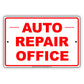 Auto Repair Office Car Workshop Mechanic Garage Carport Parking Notice Aluminum Metal Sign Plate