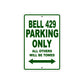 Bell 429 Parking Only All Others Will Be Towed Sea Ocean Beach Luscombe Boat Aluminum Metal Sign Plate