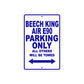 Beech King Air E90 Parking Only All Others Will Be Towed Sea Ocean Beach Luscombe Boat Aluminum Metal Sign Plate