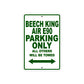 Beech King Air E90 Parking Only All Others Will Be Towed Sea Ocean Beach Luscombe Boat Aluminum Metal Sign Plate