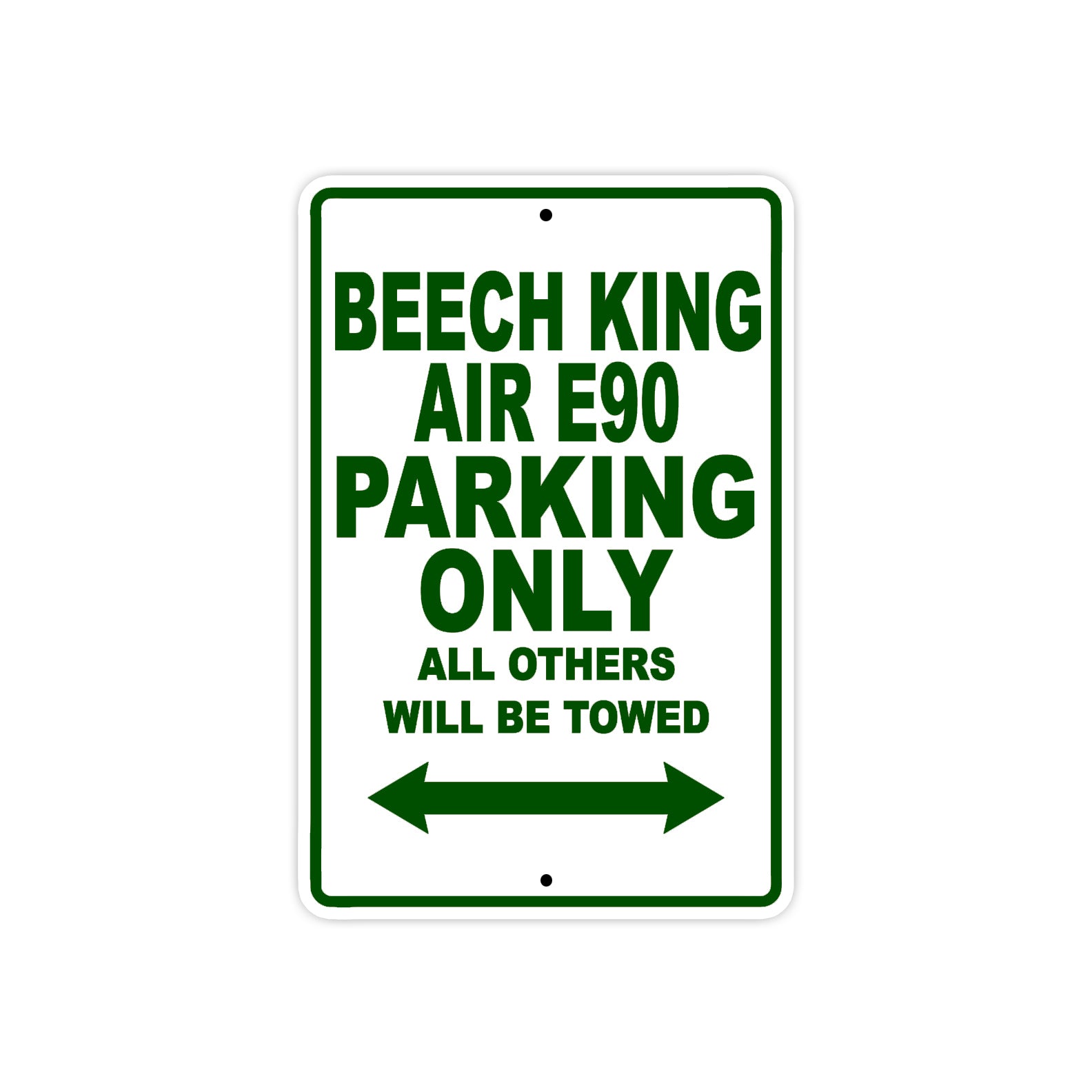 Beech King Air E90 Parking Only All Others Will Be Towed Sea Ocean Beach Luscombe Boat Aluminum Metal Sign Plate