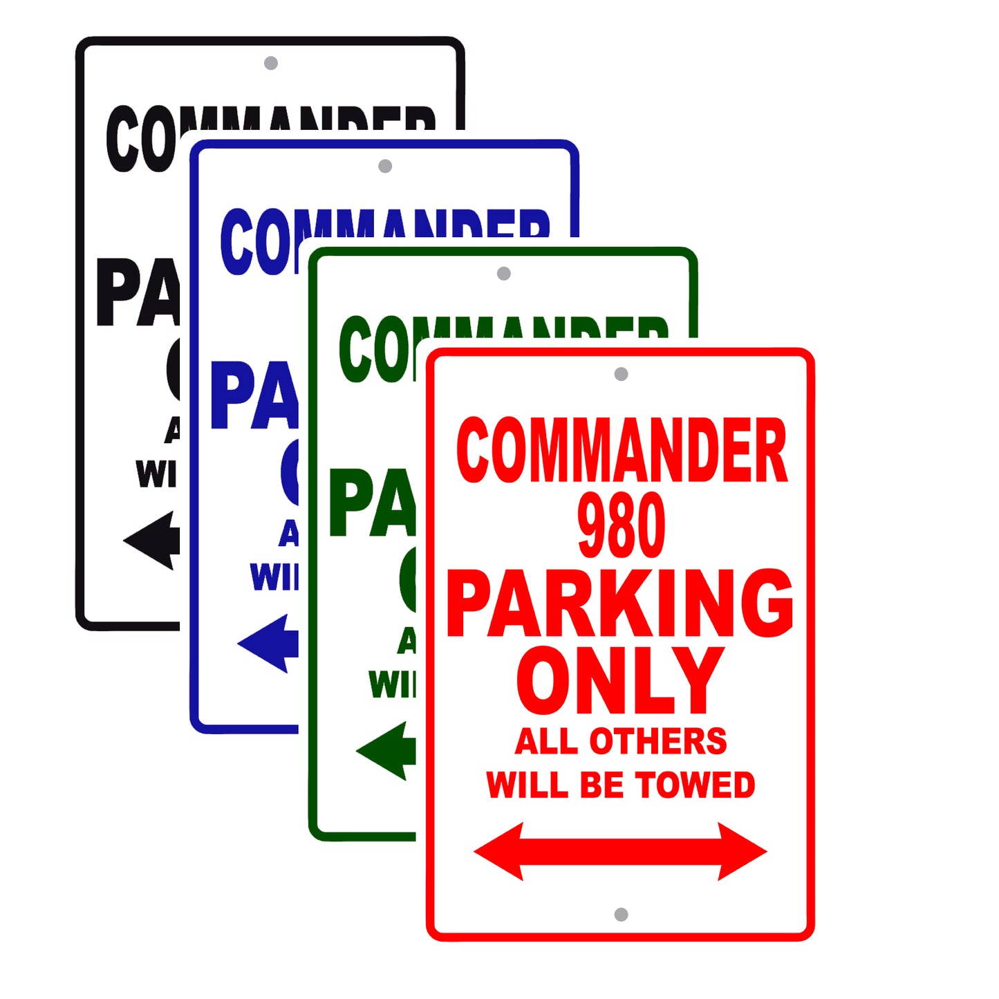 Commander 980 Parking Only All Others Will Be Towed Sea Ocean Beach Luscombe Boat Aluminum Metal Sign Plate