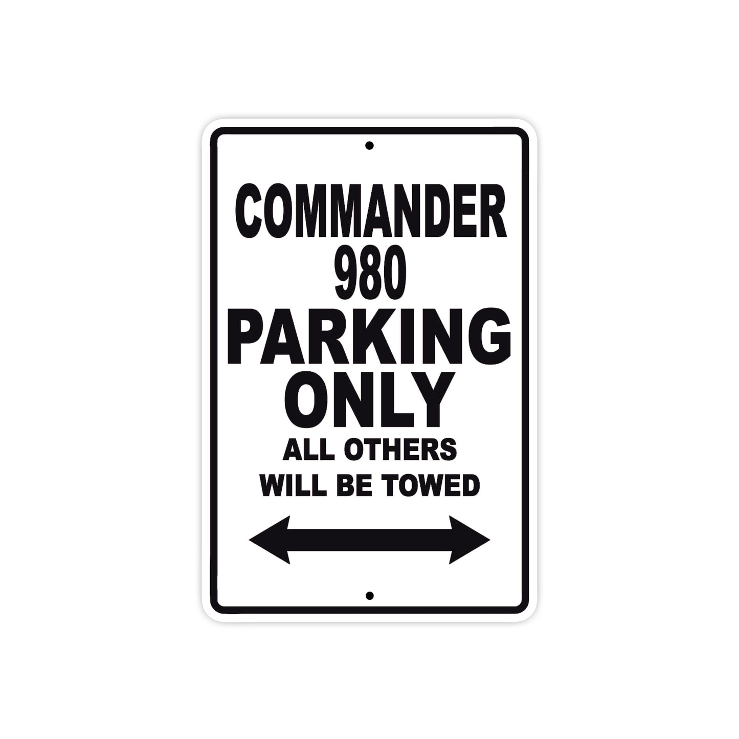 Commander 980 Parking Only All Others Will Be Towed Sea Ocean Beach Luscombe Boat Aluminum Metal Sign Plate