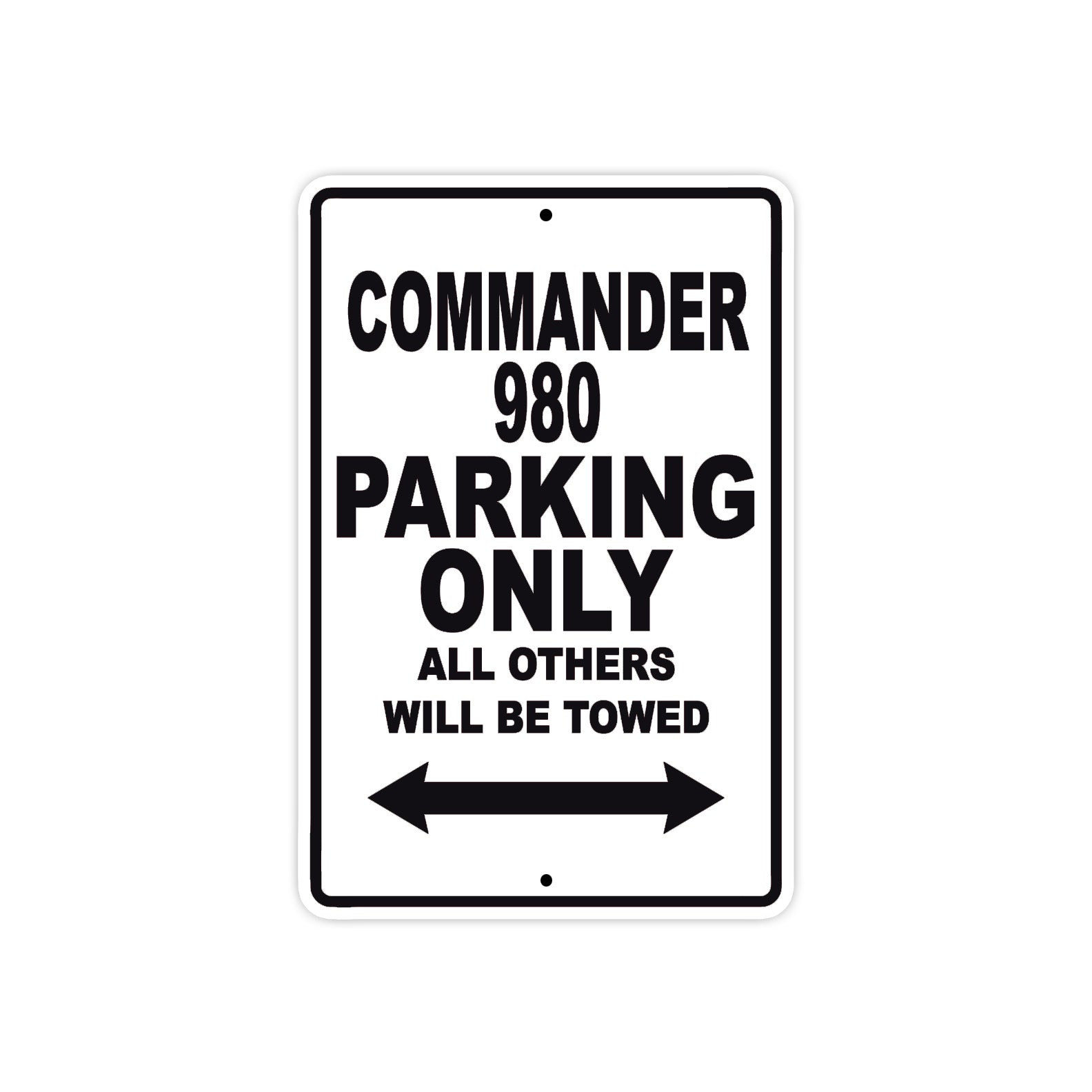 Commander 980 Parking Only All Others Will Be Towed Sea Ocean Beach Luscombe Boat Aluminum Metal Sign Plate