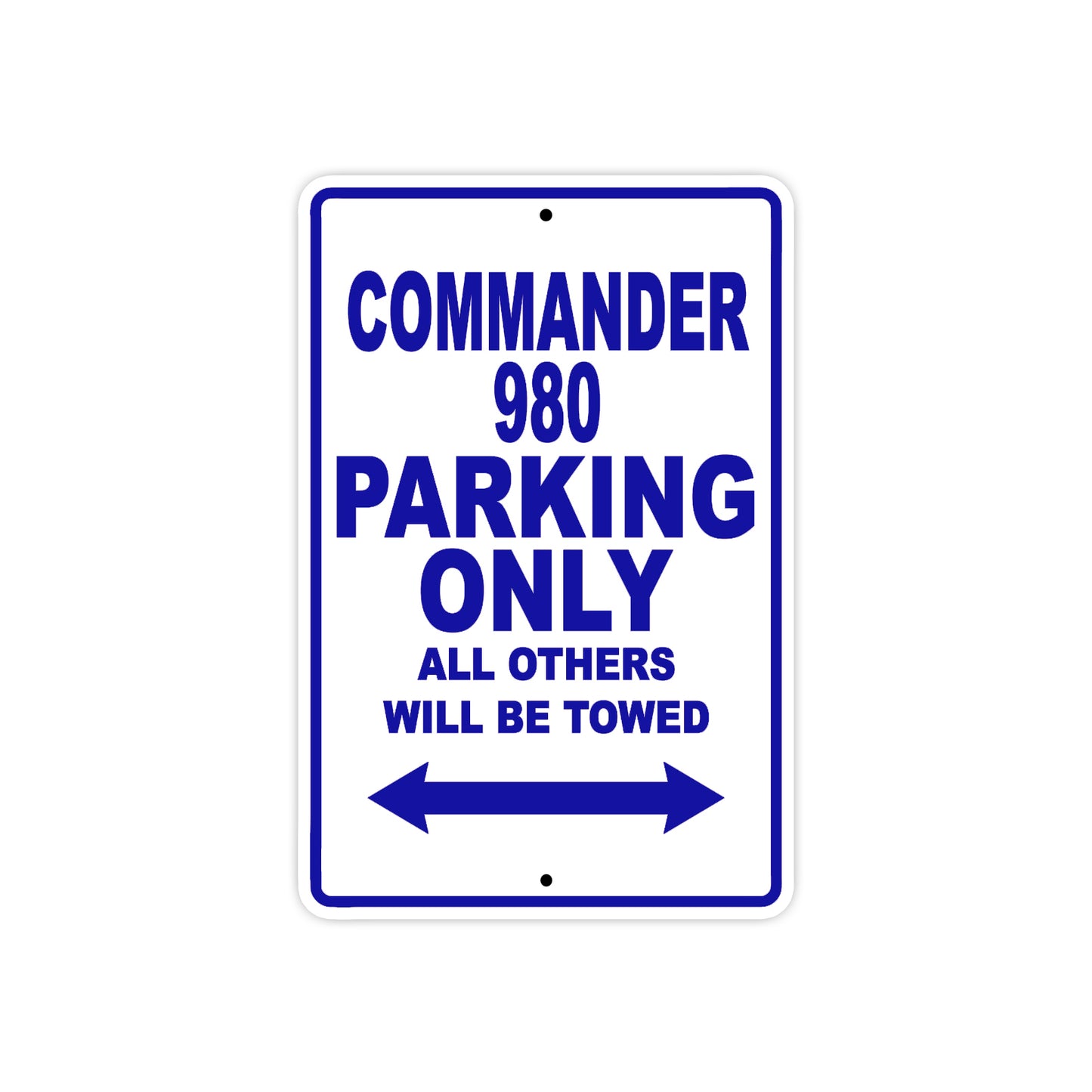Commander 980 Parking Only All Others Will Be Towed Sea Ocean Beach Luscombe Boat Aluminum Metal Sign Plate