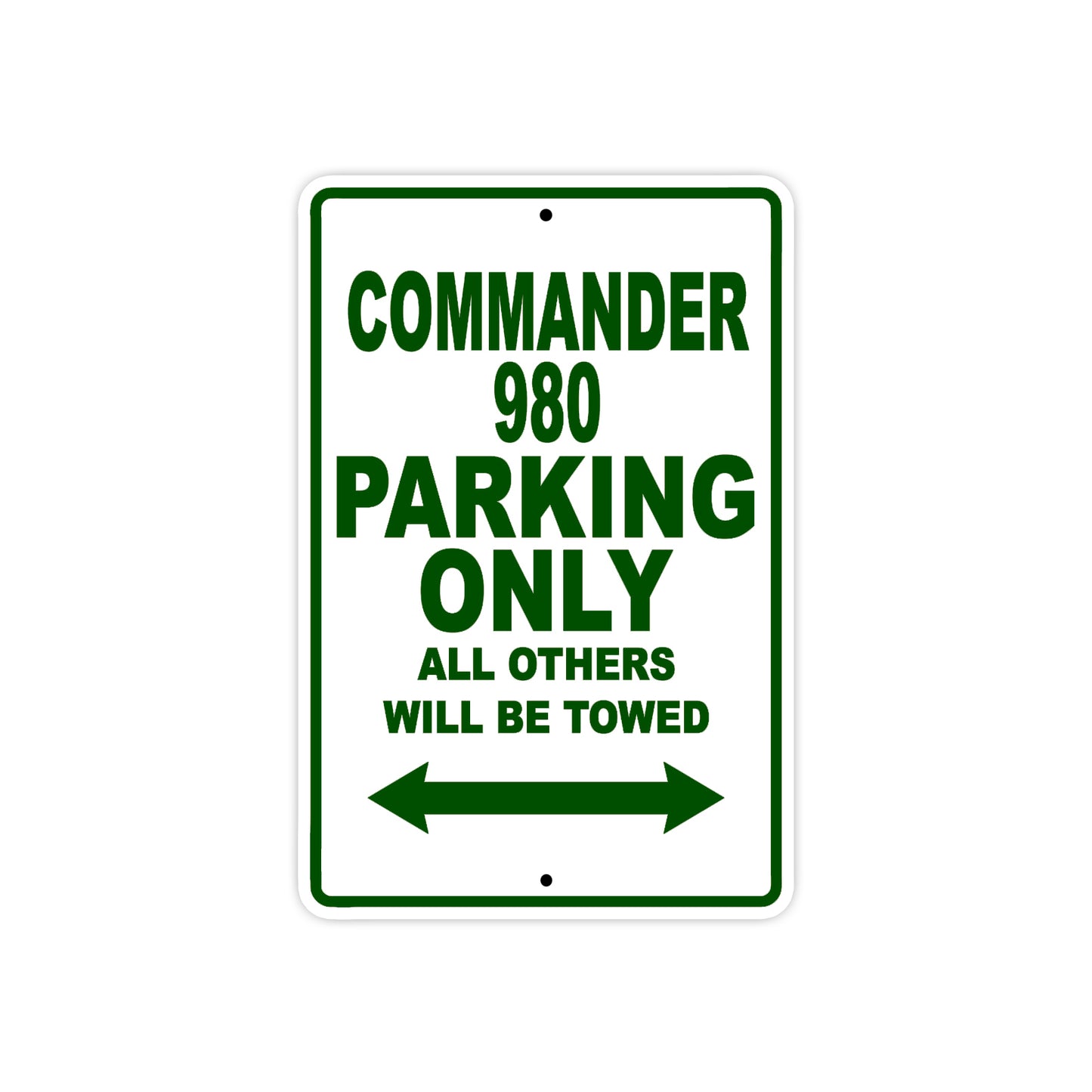 Commander 980 Parking Only All Others Will Be Towed Sea Ocean Beach Luscombe Boat Aluminum Metal Sign Plate
