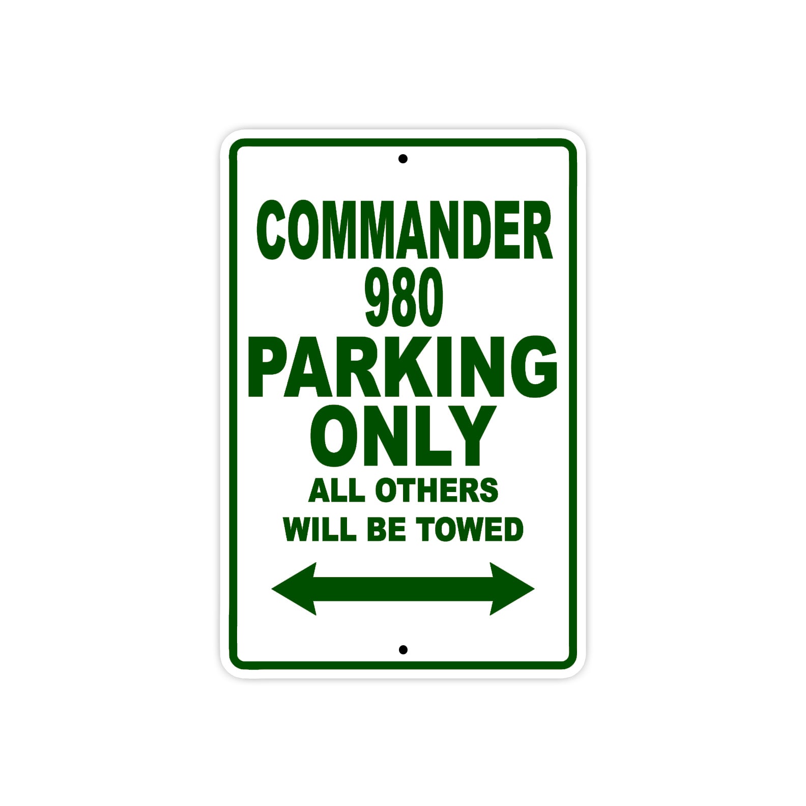 Commander 980 Parking Only All Others Will Be Towed Sea Ocean Beach Luscombe Boat Aluminum Metal Sign Plate