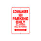 Commander 980 Parking Only All Others Will Be Towed Sea Ocean Beach Luscombe Boat Aluminum Metal Sign Plate