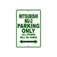 Mitsubishi Mu-2 Parking Only All Others Will Be Towed Sea Ocean Beach Luscombe Boat Aluminum Metal Sign Plate