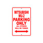 Mitsubishi Mu-2 Parking Only All Others Will Be Towed Sea Ocean Beach Luscombe Boat Aluminum Metal Sign Plate