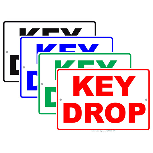 Key Drop Workshop Apartment Restaurant Locker Aluminum Metal Sign Plate