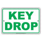 Key Drop Workshop Apartment Restaurant Locker Aluminum Metal Sign Plate