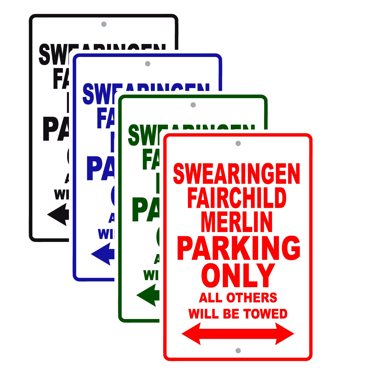 Socata Swearingen Fairchild Merlin Parking Only All Others Will Be Towed Sea Ocean Beach Luscombe Boat Aluminum Metal Sign Plate