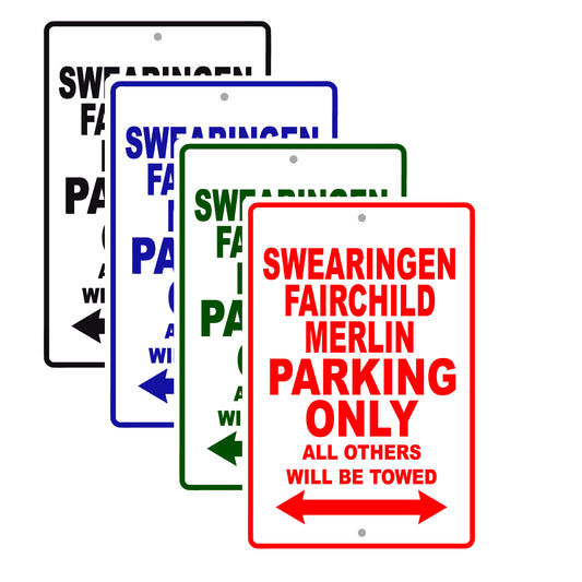 Socata Swearingen Fairchild Merlin Parking Only All Others Will Be Towed Sea Ocean Beach Luscombe Boat Aluminum Metal Sign Plate