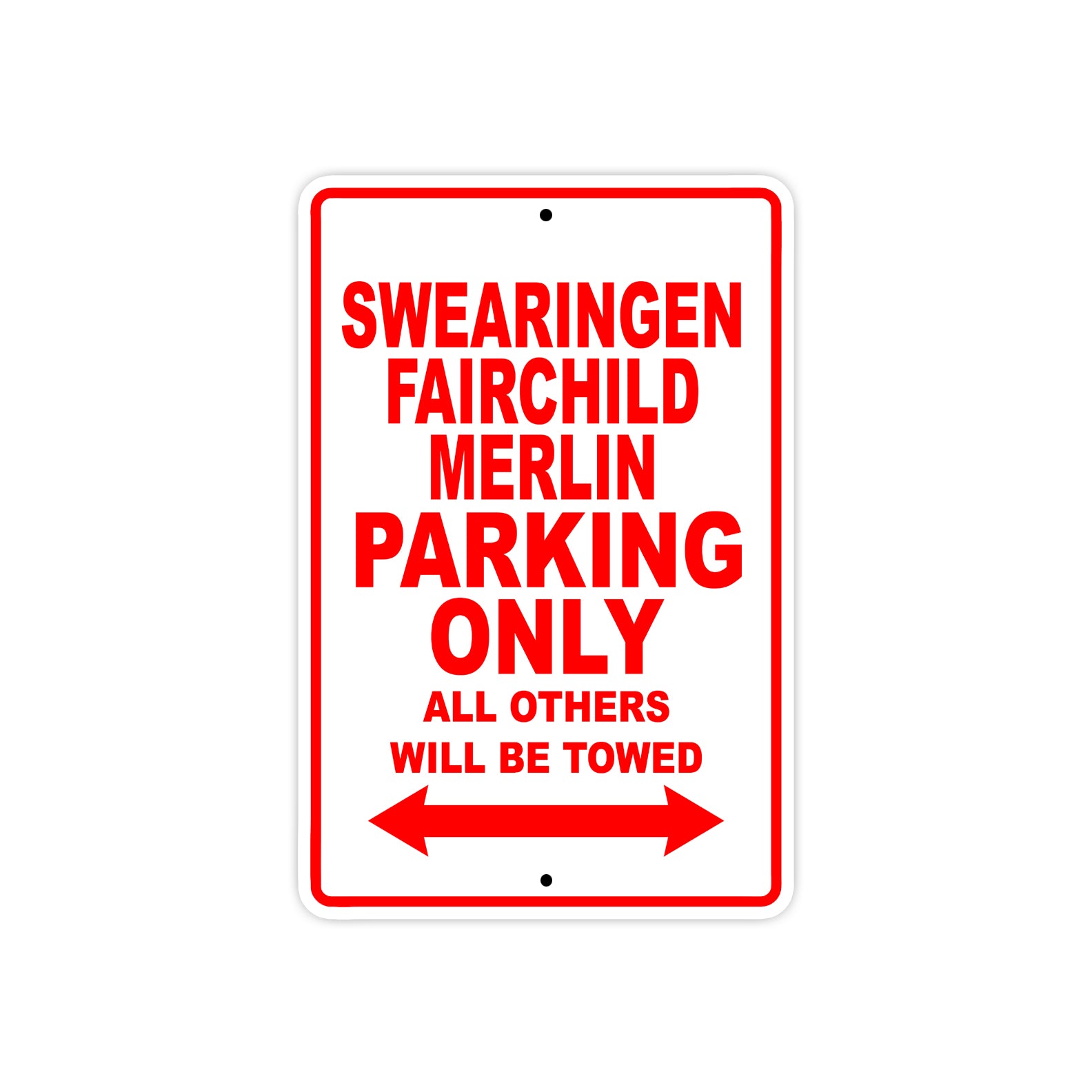 Socata Swearingen Fairchild Merlin Parking Only All Others Will Be Towed Sea Ocean Beach Luscombe Boat Aluminum Metal Sign Plate