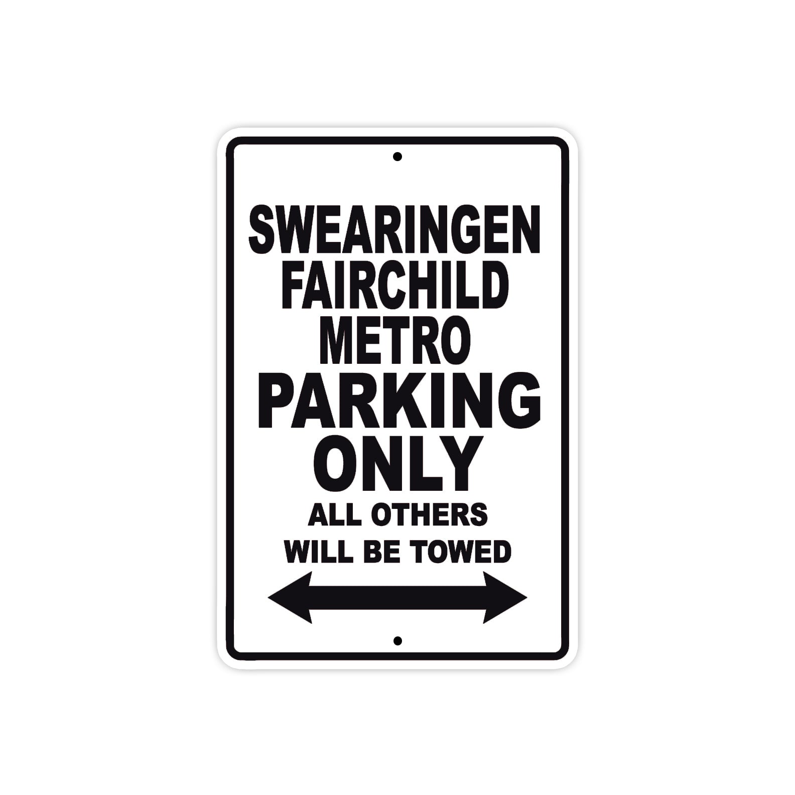 Socata Swearingen Metro Parking Only All Others Will Be Towed Sea Ocean Beach Luscombe Boat Aluminum Metal Sign Plate