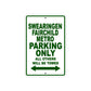 Socata Swearingen Metro Parking Only All Others Will Be Towed Sea Ocean Beach Luscombe Boat Aluminum Metal Sign Plate