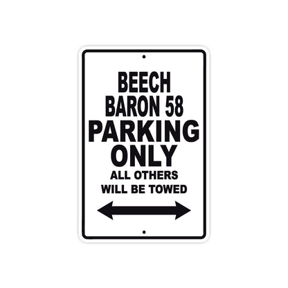 Beech Baron 58 Parking Only All Others Will Be Towed Sea Ocean Beach Luscombe Boat Aluminum Metal Sign Plate