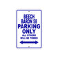 Beech Baron 58 Parking Only All Others Will Be Towed Sea Ocean Beach Luscombe Boat Aluminum Metal Sign Plate
