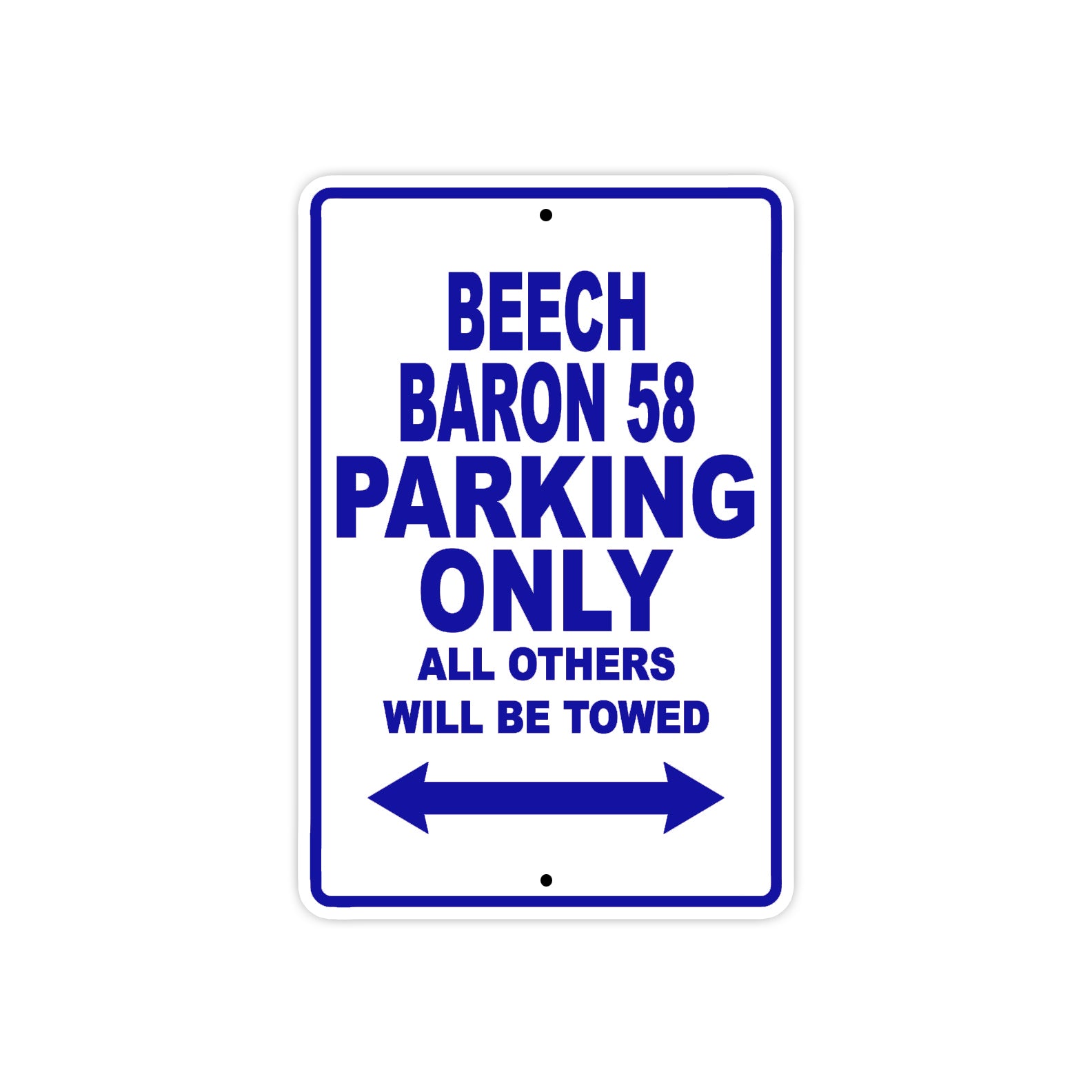 Beech Baron 58 Parking Only All Others Will Be Towed Sea Ocean Beach Luscombe Boat Aluminum Metal Sign Plate