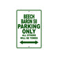 Beech Baron 58 Parking Only All Others Will Be Towed Sea Ocean Beach Luscombe Boat Aluminum Metal Sign Plate