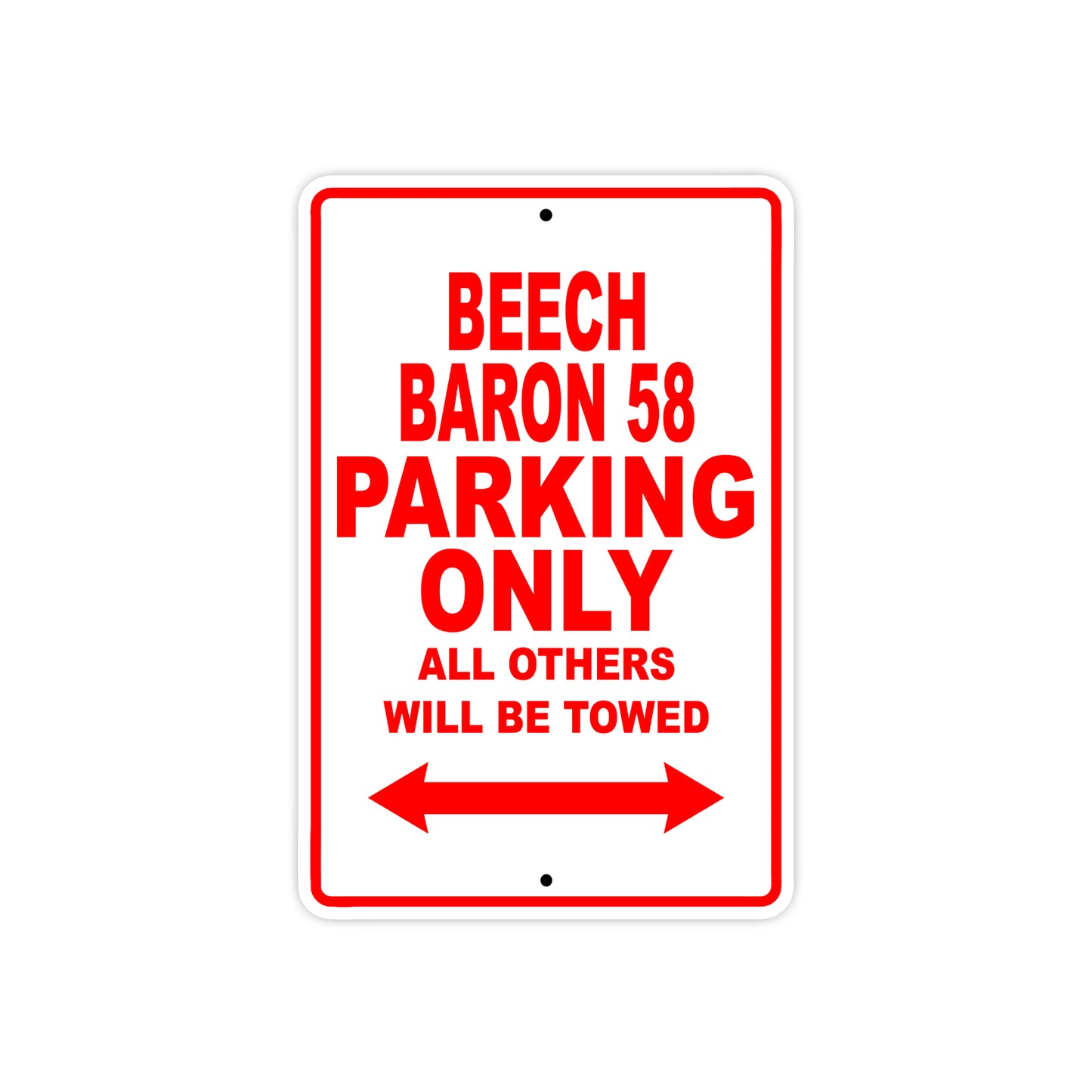 Beech Baron 58 Parking Only All Others Will Be Towed Sea Ocean Beach Luscombe Boat Aluminum Metal Sign Plate