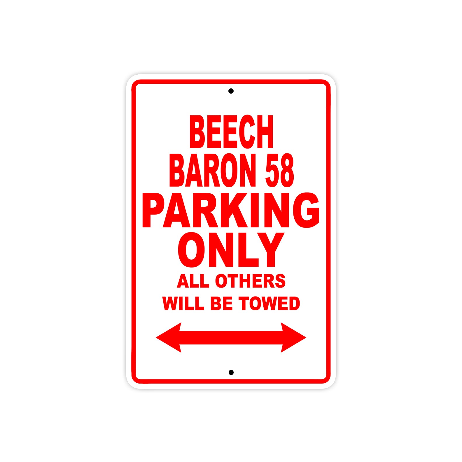 Beech Baron 58 Parking Only All Others Will Be Towed Sea Ocean Beach Luscombe Boat Aluminum Metal Sign Plate