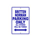 Britten Norman Parking Only All Others Will Be Towed Sea Ocean Beach Luscombe Boat Aluminum Metal Sign Plate