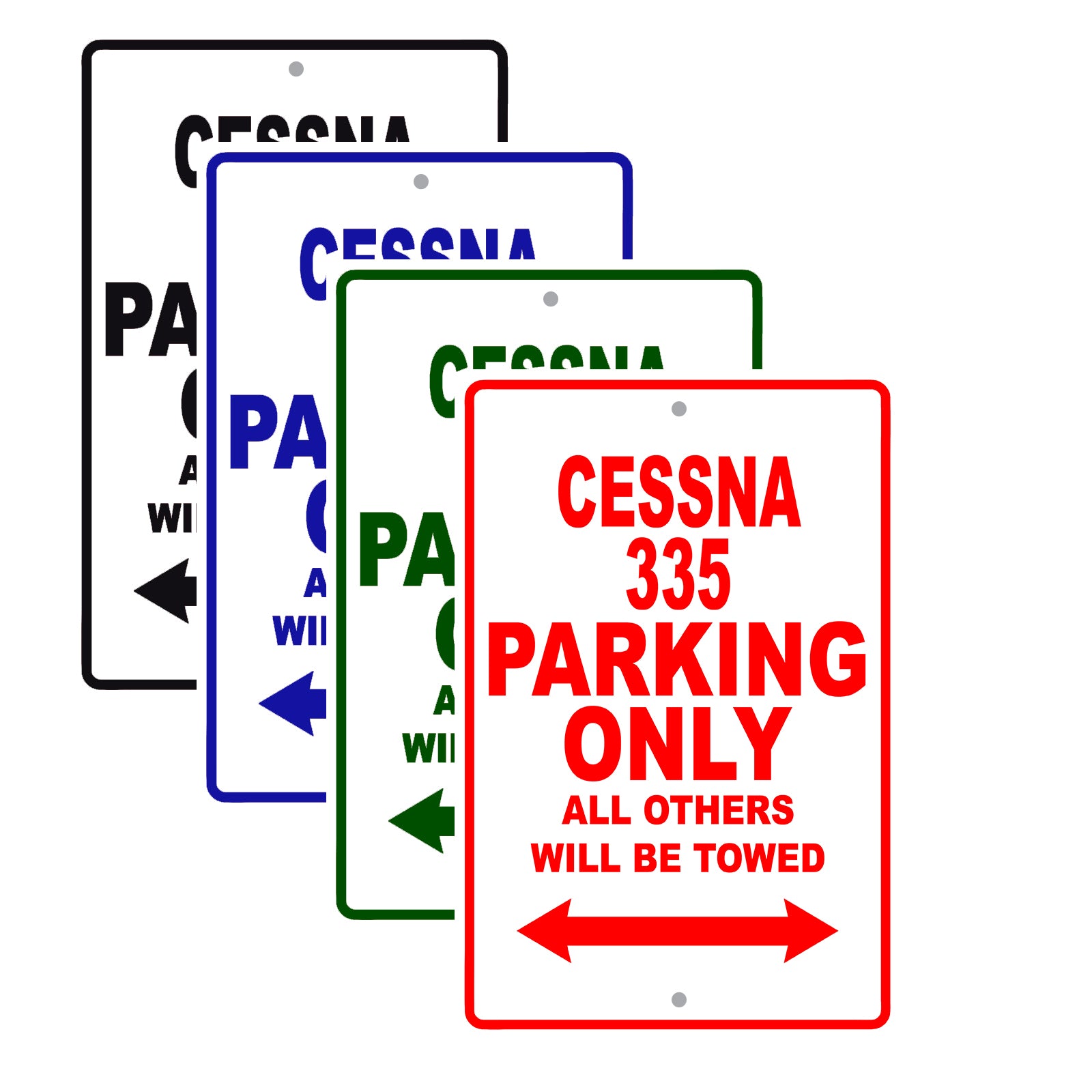 Cessna 335 Parking Only All Others Will Be Towed Sea Ocean Beach Luscombe Boat Aluminum Metal Sign Plate