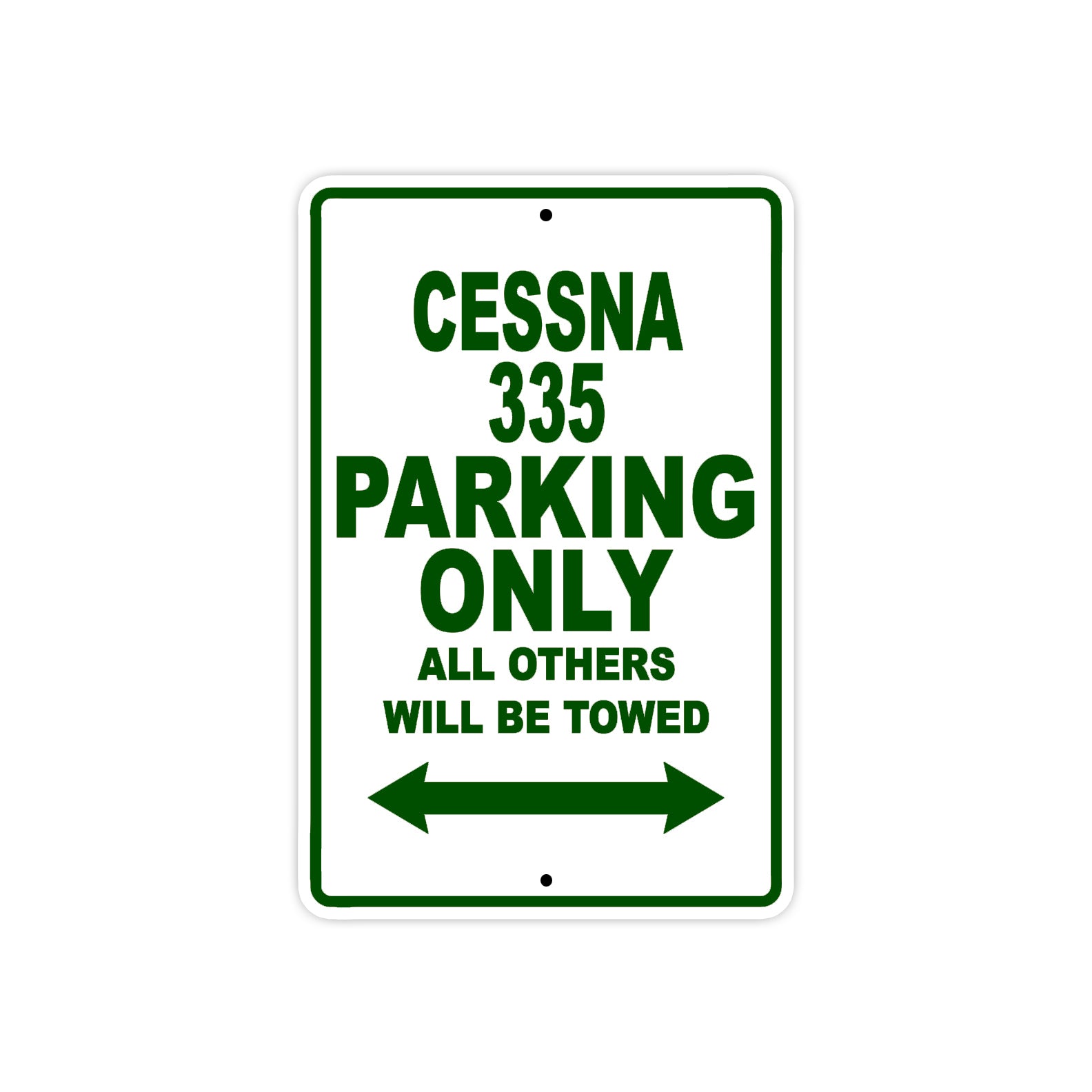 Cessna 335 Parking Only All Others Will Be Towed Sea Ocean Beach Luscombe Boat Aluminum Metal Sign Plate